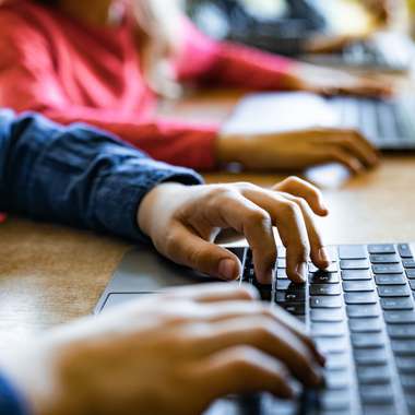 Typing on keyboard