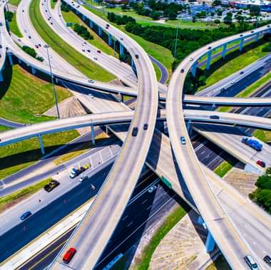 Motorway Overlapping roads