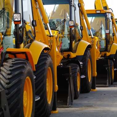 Row of diggers