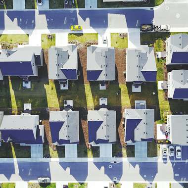 Aerial view of neighbourhood