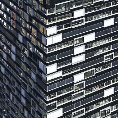 Building rows of windows on corner