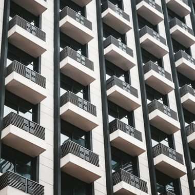 Rows of hotel windows