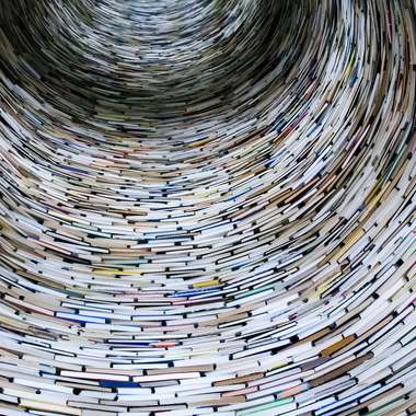 Spiral of books